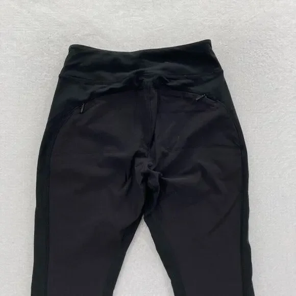 Athleta Highline Hybrid Summiter Pants Women's 2 Black Stretch Fabric Skinny Leg - Picture 11 of 13